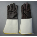 Dark Color Furniture Leather Welding Work Glove with Trumpet Cuff